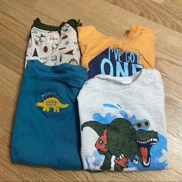 18 mos Boys Clothing Bundle Carters Dinosaur Surfboard Cool Mom Short Sleeve - Picture 2 of 10
